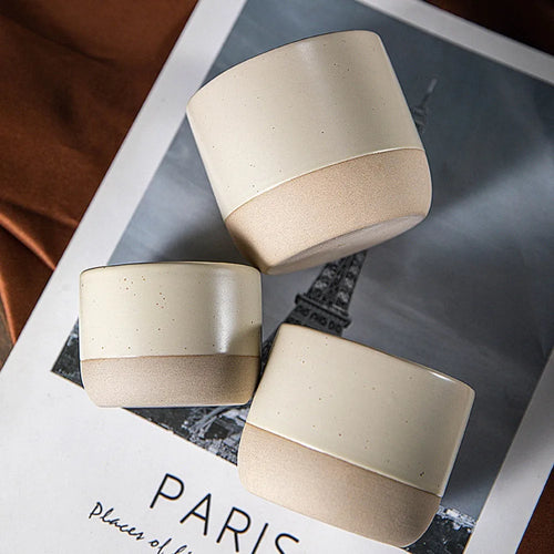 100/180/230ml Ceramic Coffee Cup Handmade Ceramic Round Japanese Tea Cup Easy To Clean BPA Free Suitable for Coffee Latte Tea