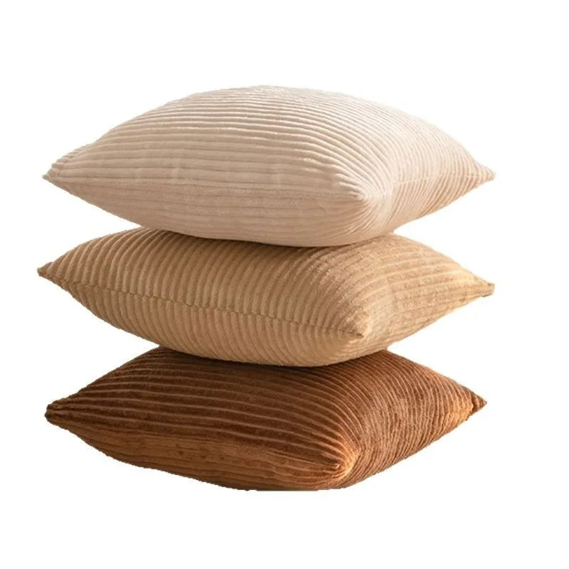 40x40cm Striped Cuddle Pillowcase Solid Color Sofa Cushion Cover Home Decorative Bed Car Pillow Favor Living Room