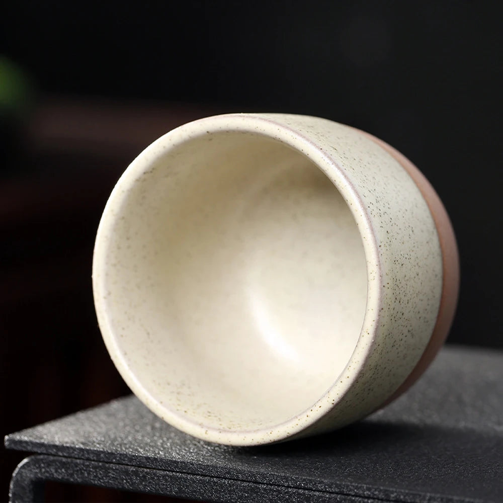 100/180/230ml Ceramic Coffee Cup Handmade Ceramic Round Japanese Tea Cup Easy To Clean BPA Free Suitable for Coffee Latte Tea
