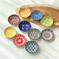 6/10 Pieces of Ceramic Condiment Dishes, Bohemian Plates, Sauce Dishes, Household Soy Sauce Vinegar Spice Dishes, Suitable for Home Kitchens, Restaurants, Sushi Bars, Parties, Hot Pot, Picnics, Camping, Barbecues, Cold