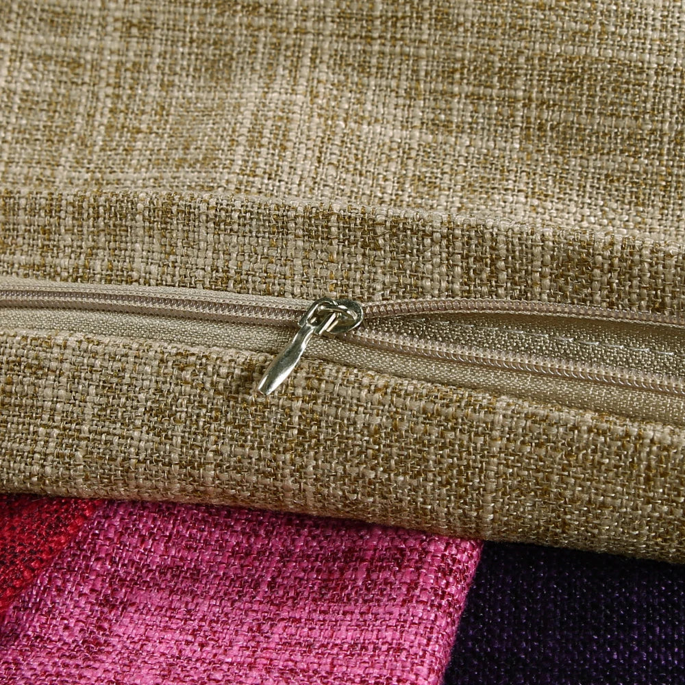 MACT Faux Linen Throw Pillow Cover Home Decorative Pillowcase for Sofa Cafe Modern Solid Color Cushion Cover Square Pillow Case