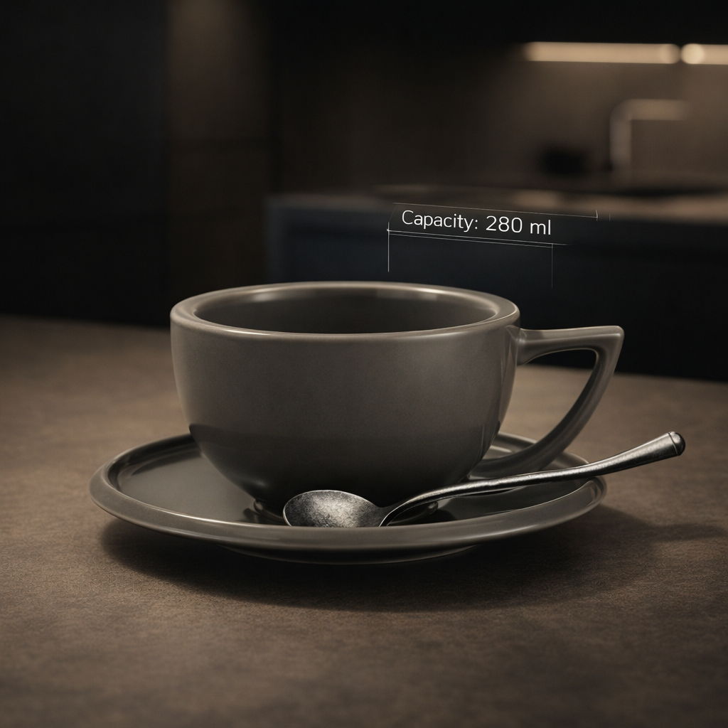 MHW-3BOMBER 280ml Ceramic Coffee Cup with Saucer & Spoon Set Art Latte Espresso Mug for Tea Cappuccino Home Kitchen Accessories