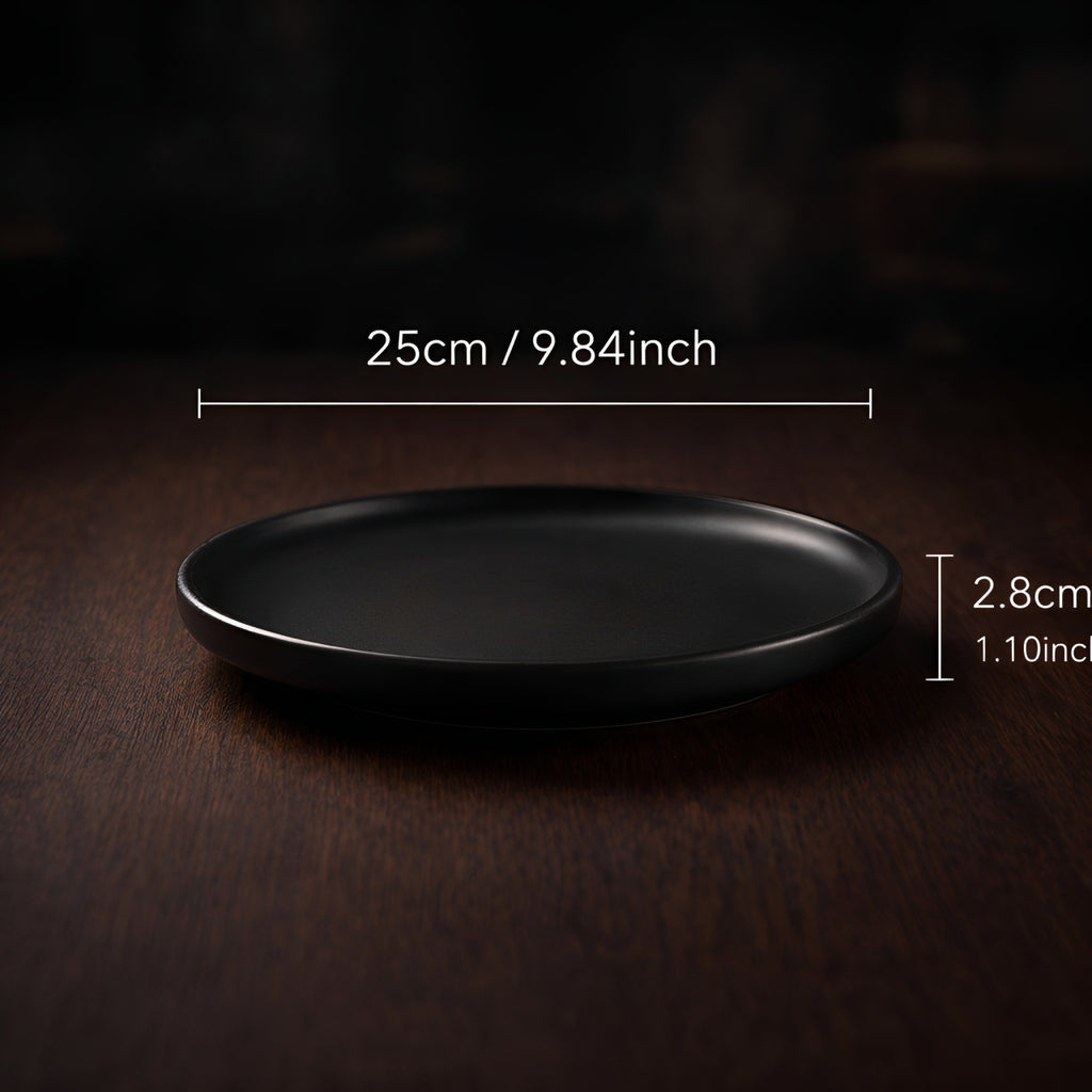 Ceramics Plate Set Home Black Plates Dishes Japanese Style Dinnerware Set Kitchen Decoration Steak Western Food Breakfast Plates