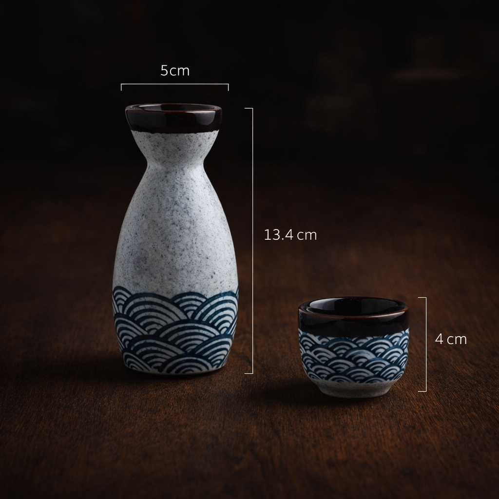 Japanese Sake Set Ceramic Bar Sets(Bottle and Cup)Household Wine Separator Baijiu Cups Restaurant Wine Appliance Relocation Gift